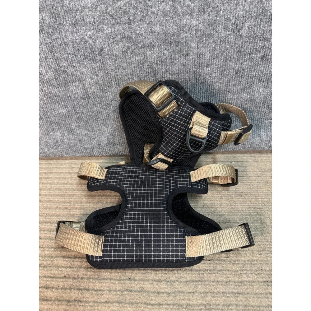 NWT KONG Ultra Durable Safety Harness Tan Black Grid Dog Vest Medium 5359847